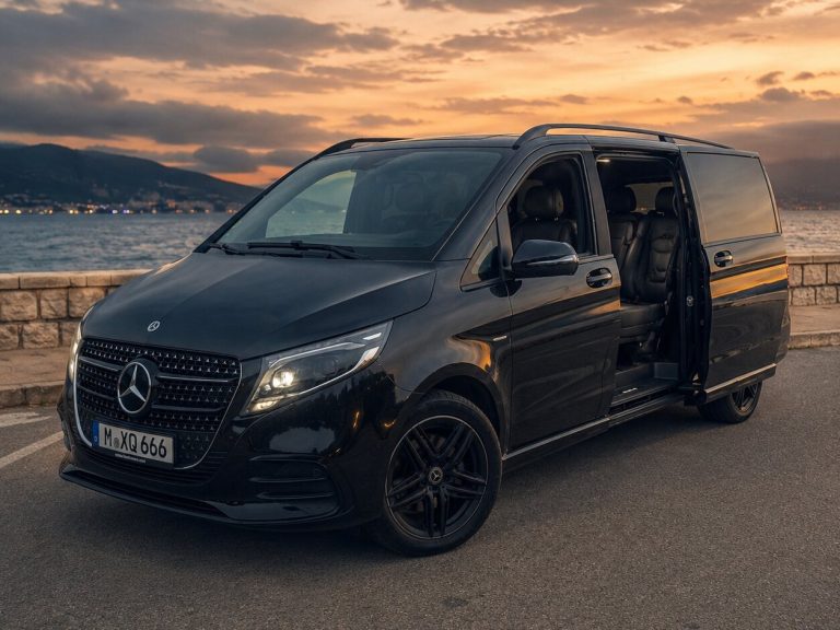 Mercedes Classe V noire de JET, chauffeur privé